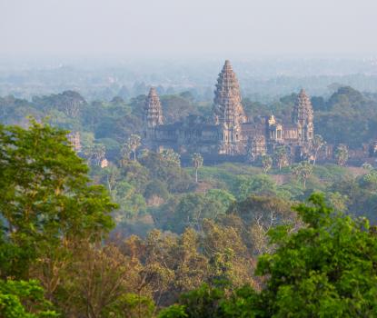 Vedere aeriala cu Angkor Wat